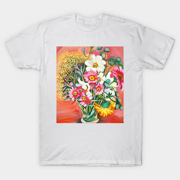 Summer Bouquet T-Shirt by veroniqueayac